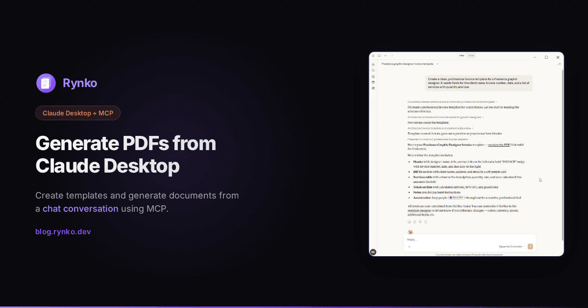 How to Generate PDFs from Claude Desktop Using MCP