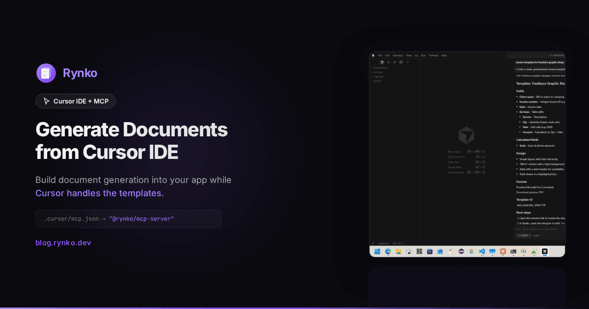 How to Generate Documents from Cursor IDE with MCP